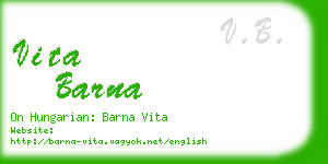 vita barna business card